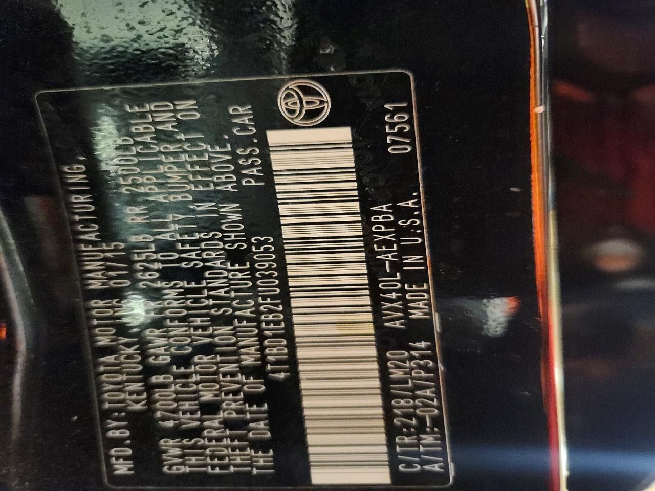 2015 Toyota Avalon Hybrid