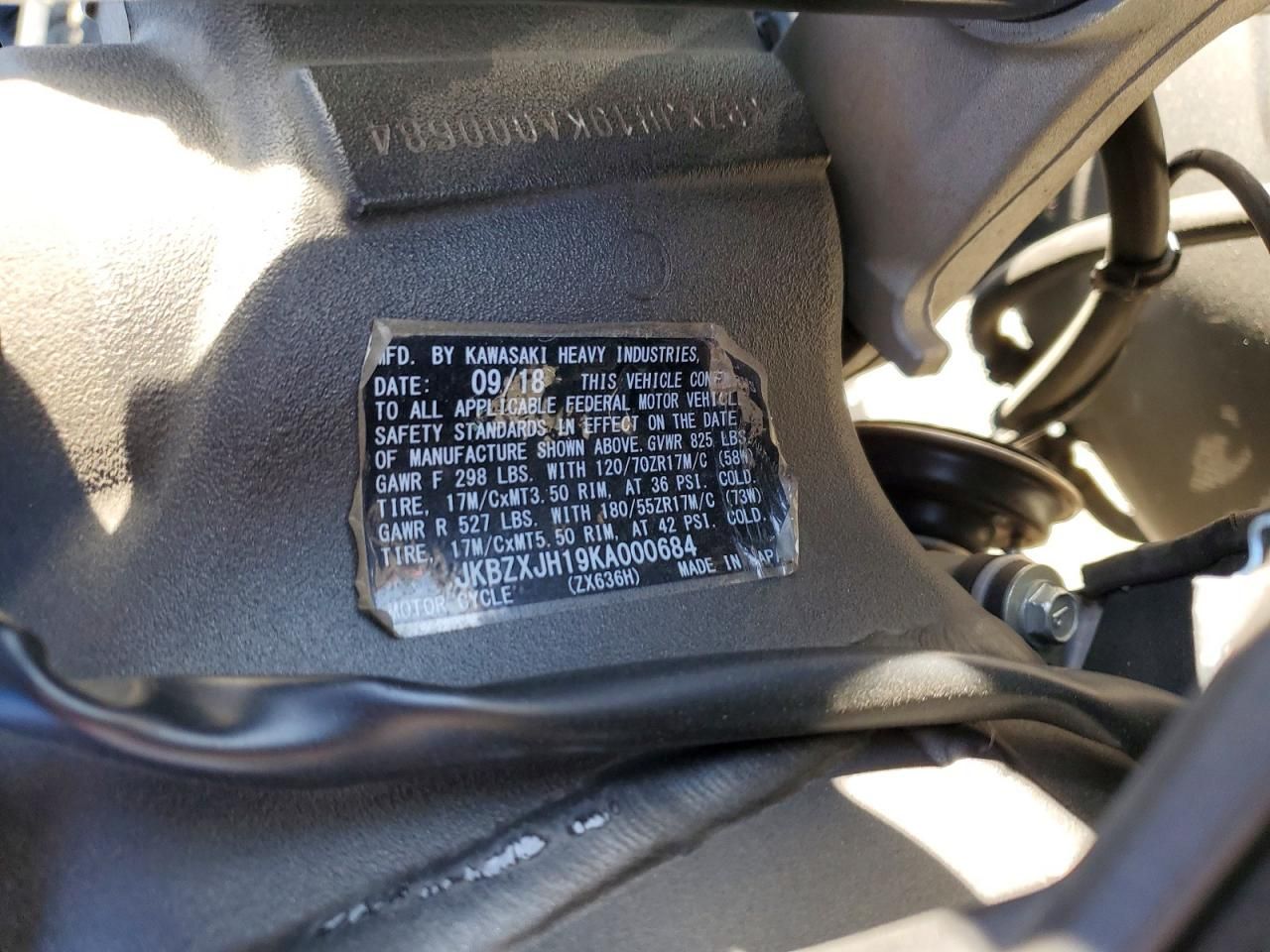 2019 Kawasaki ZX636 K