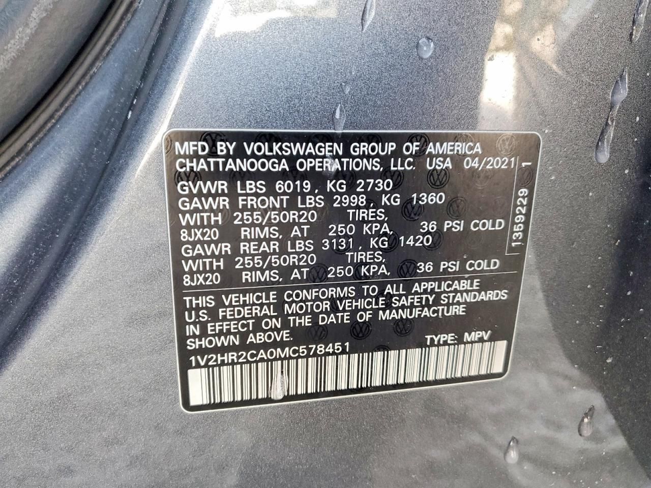 2021 Volkswagen Atlas se