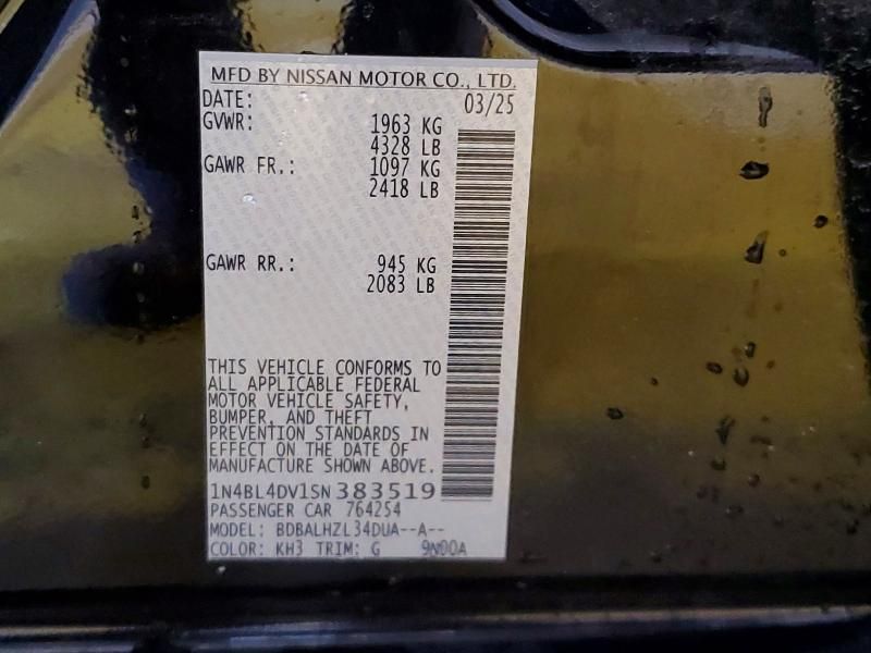 2025 Nissan Altima sv