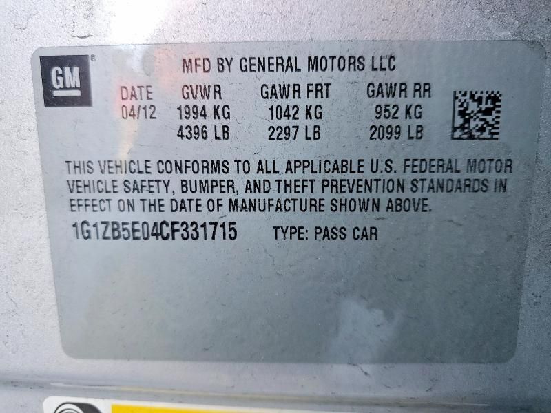 2012 Chevrolet Malibu ls