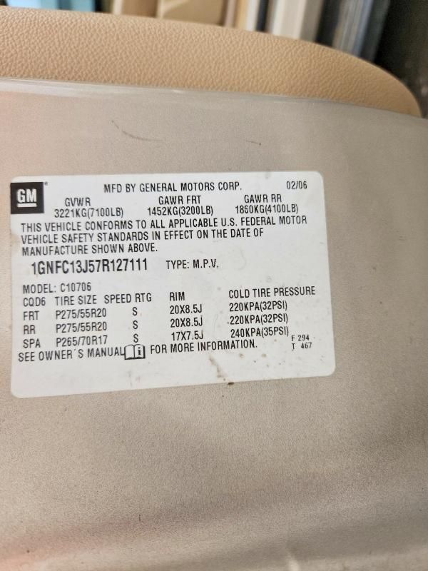 2007 Chevrolet Tahoe C1500