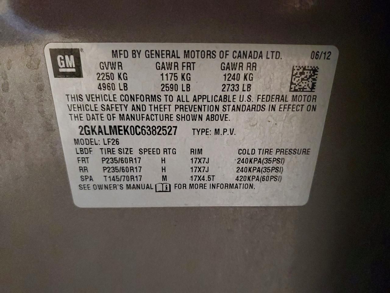 2012 GMC Terrain sle