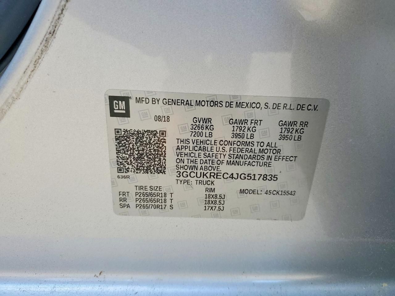 2018 Chevrolet Silverado K1500 lt