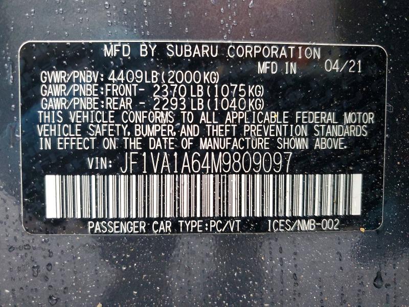 2021 Subaru WRX