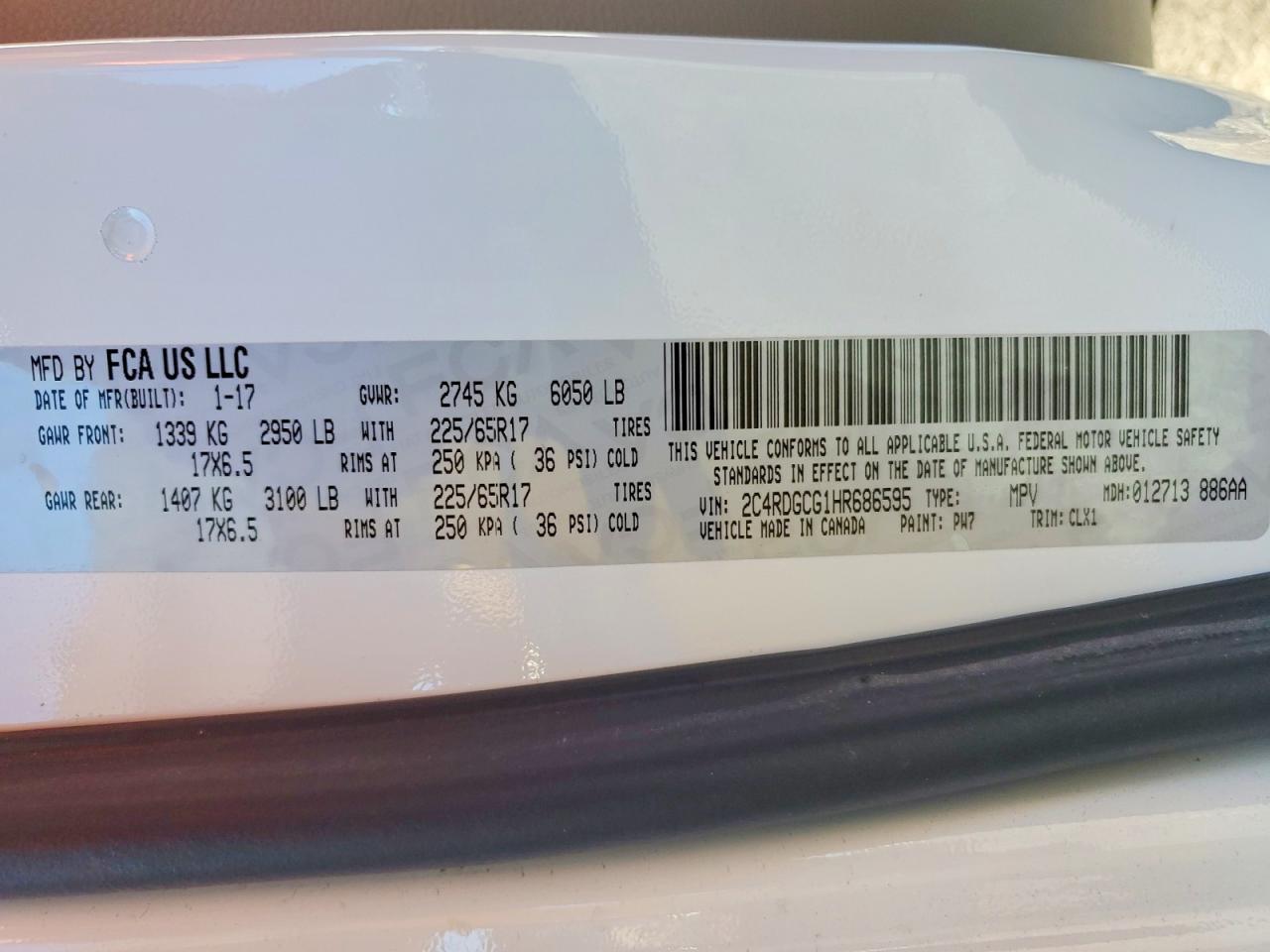 2017 Dodge Grand Caravan sxt