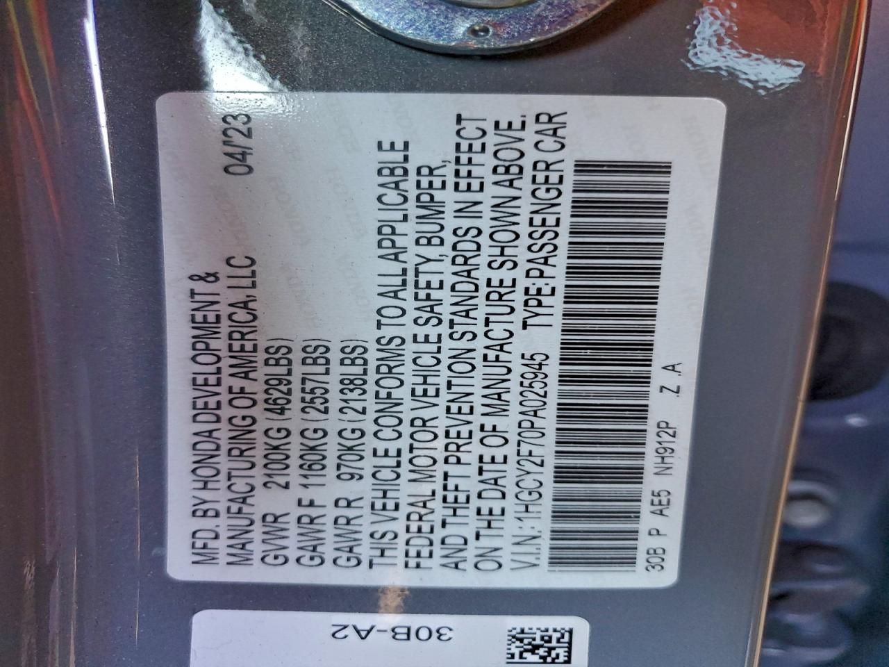 2023 Honda Accord Hybrid Sport-l