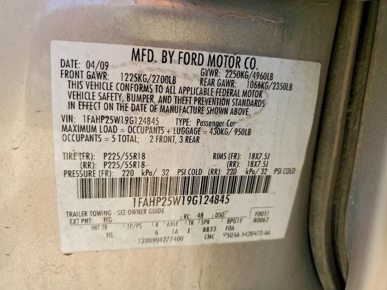 2009 Ford Taurus Limited