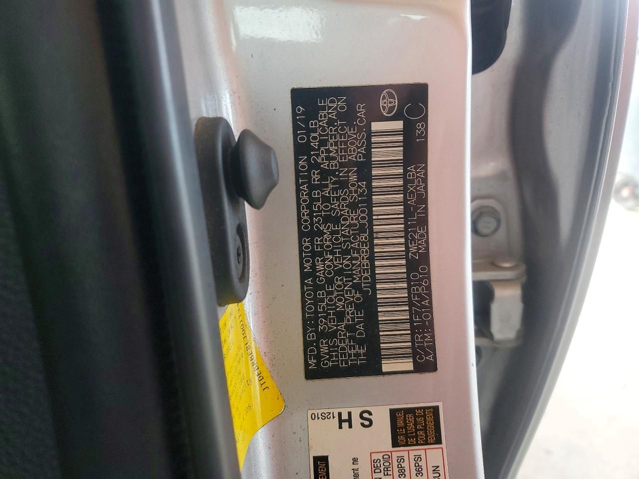 2020 Toyota Corolla le