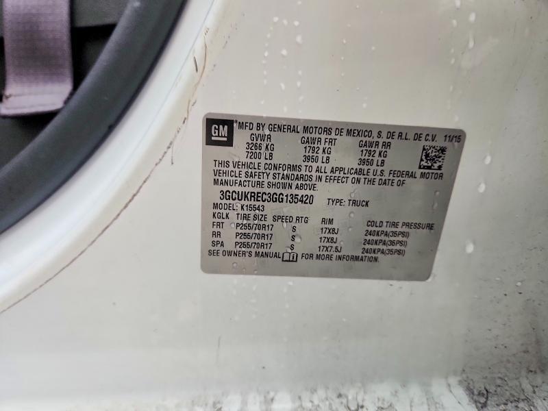 2016 Chevrolet Silverado K1500 lt