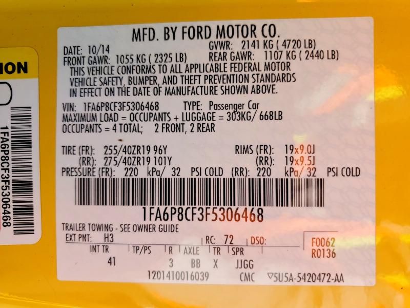 2015 Ford Mustang gt