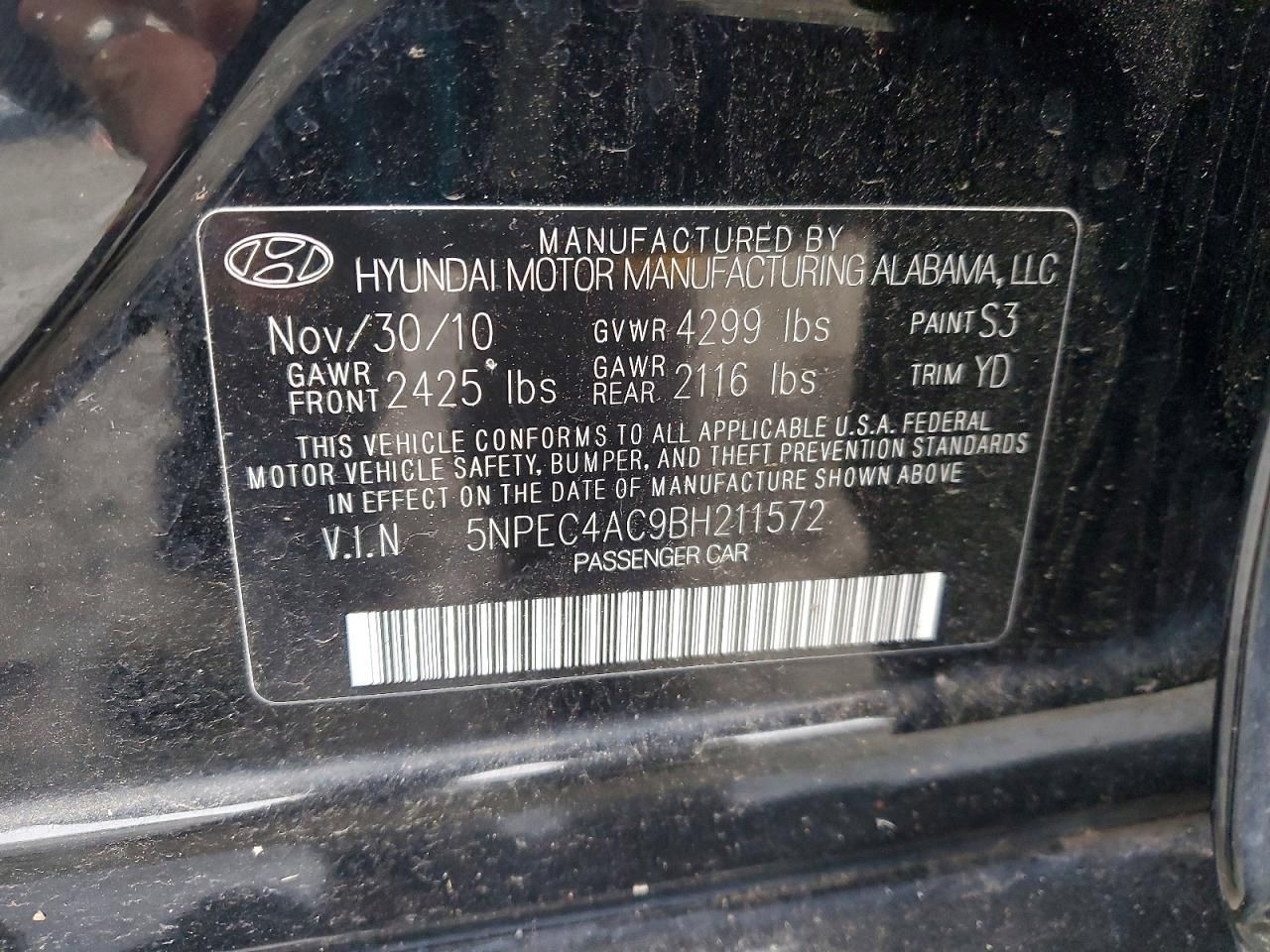 2011 Hyundai Sonata se