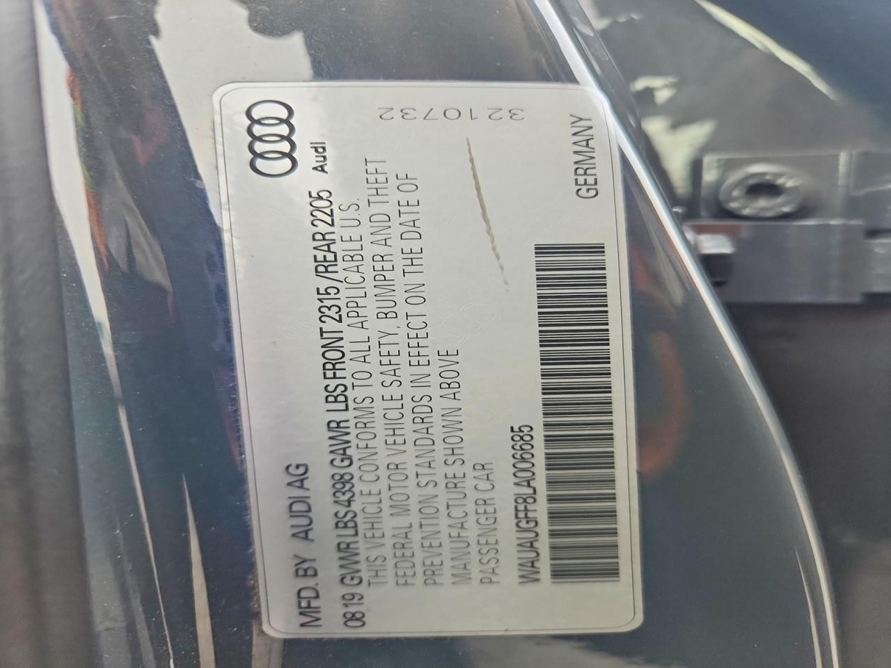 2020 Audi A3 Premium