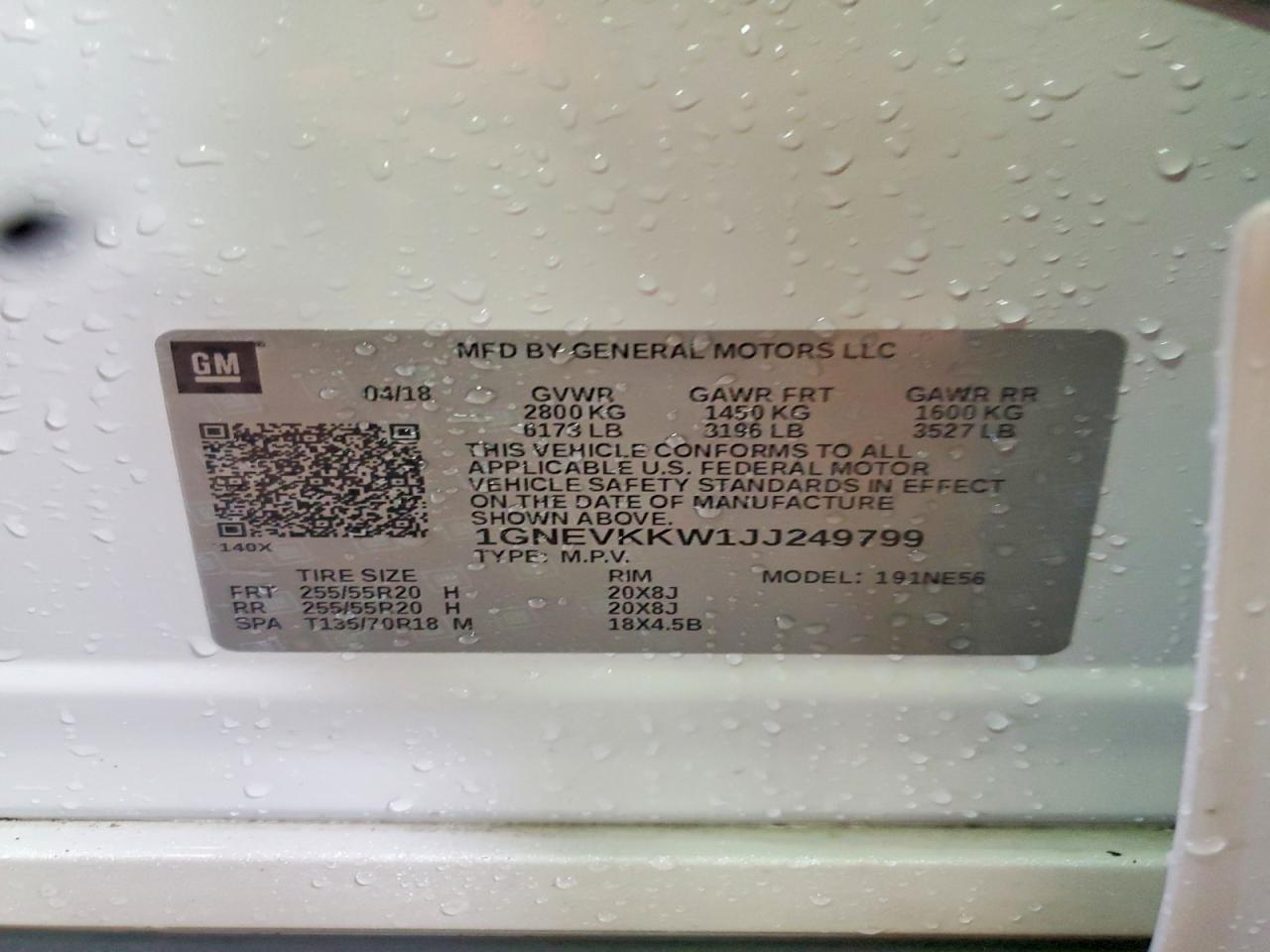 2018 Chevrolet Traverse High Country