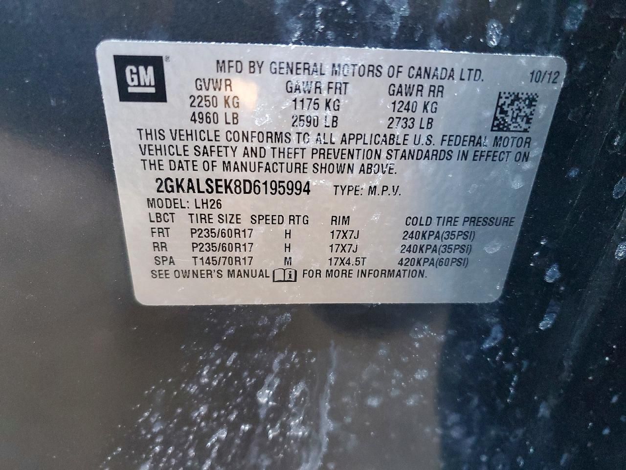 2013 GMC Terrain sle