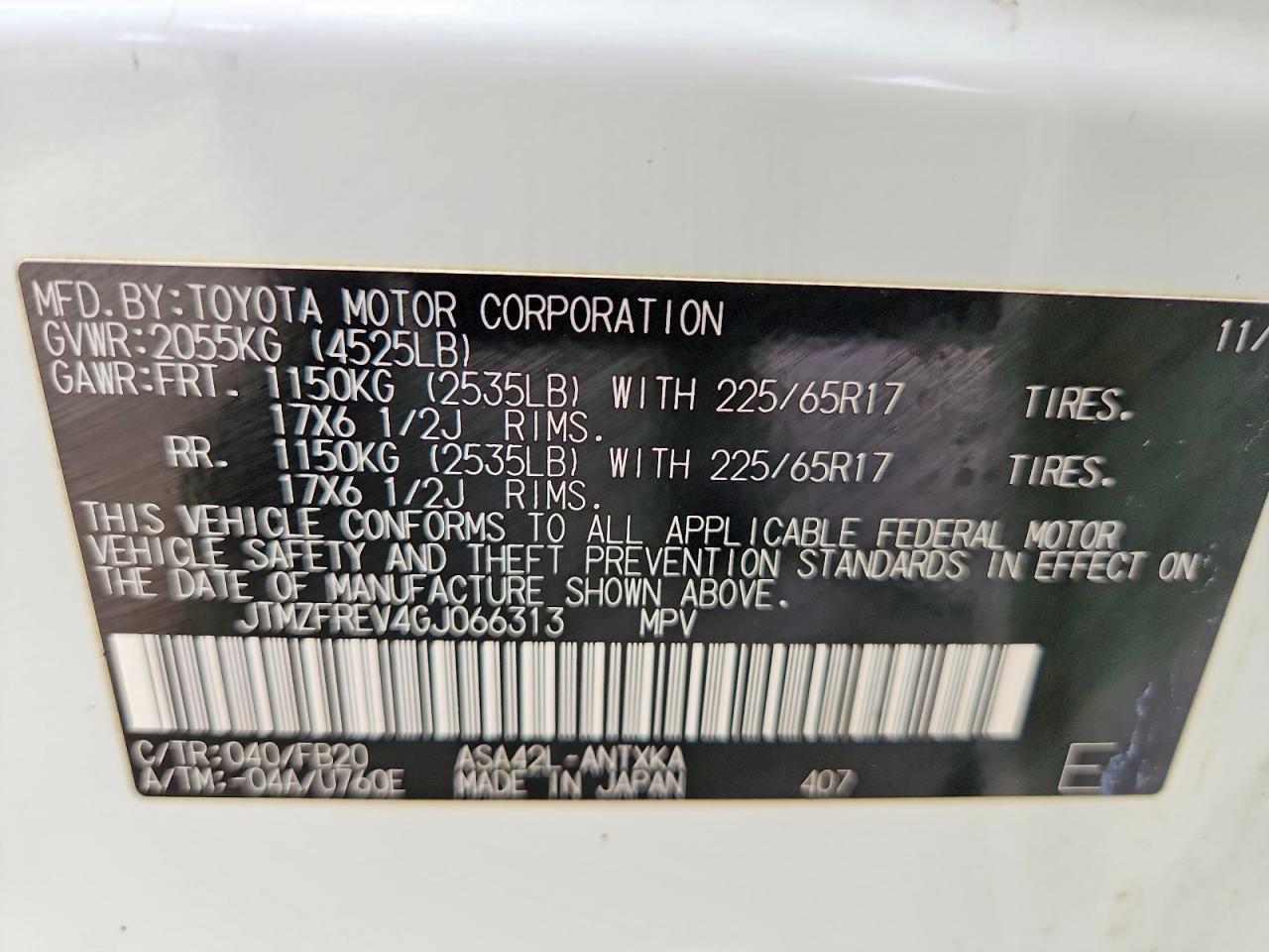2016 Toyota Rav4 le