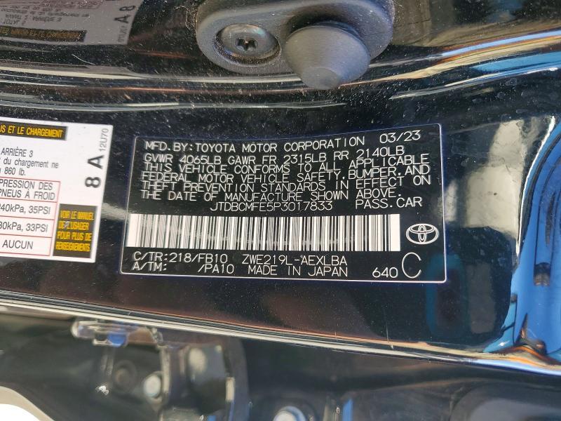 2023 Toyota Corolla Hybrid le