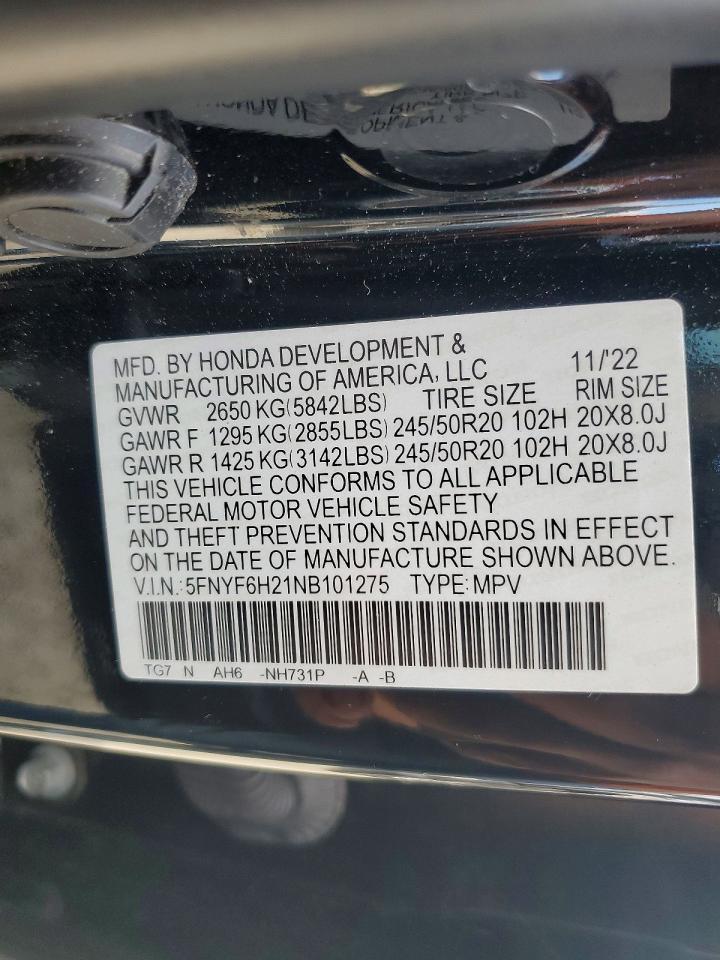 2022 Honda Pilot se