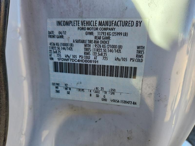 2017 Ford F750 Super Duty box Truck