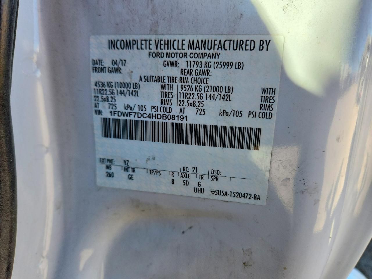 2017 Ford F750 Super Duty BOX Truck