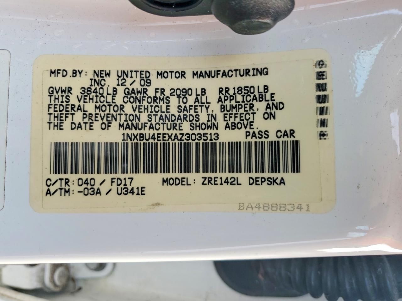 2010 Toyota Corolla Base