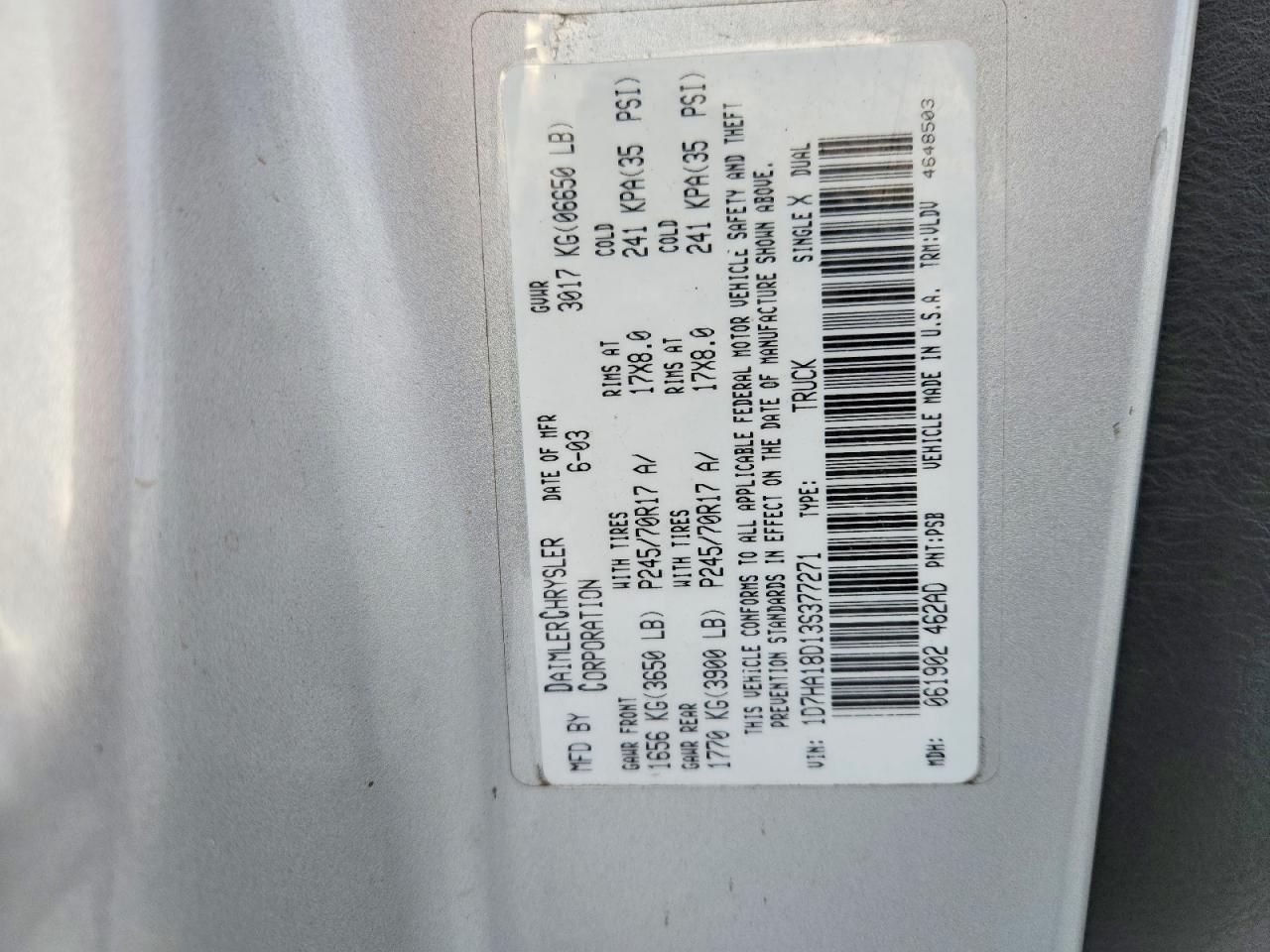 2003 Dodge Ram 1500 st
