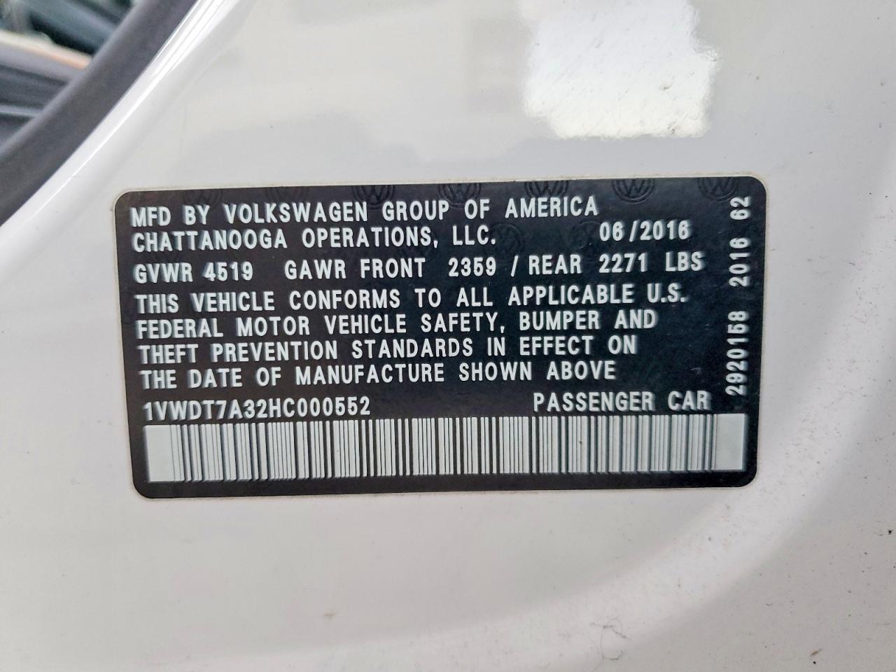 2017 Volkswagen Passat R-line