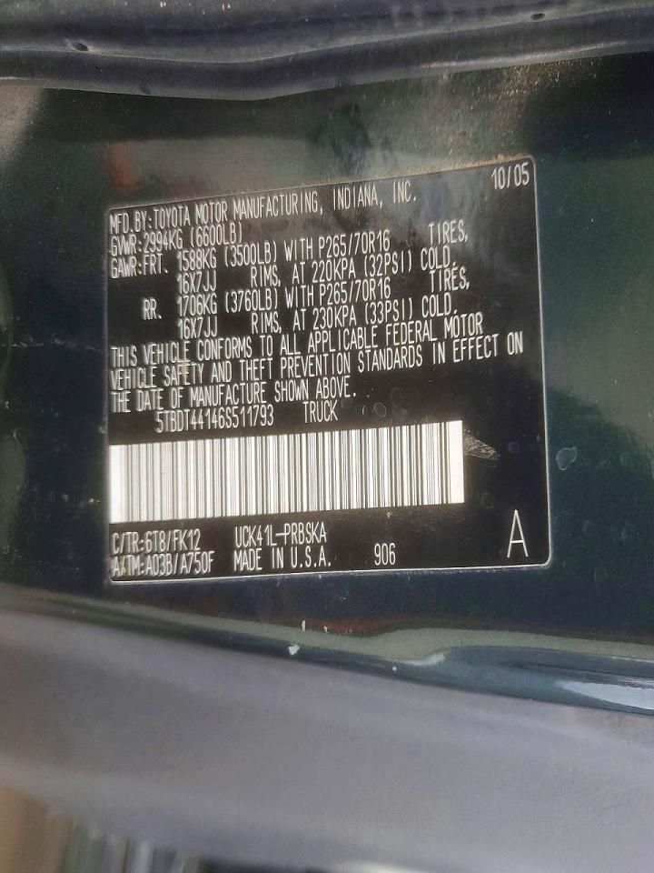 2006 Toyota Tundra Double cab SR5