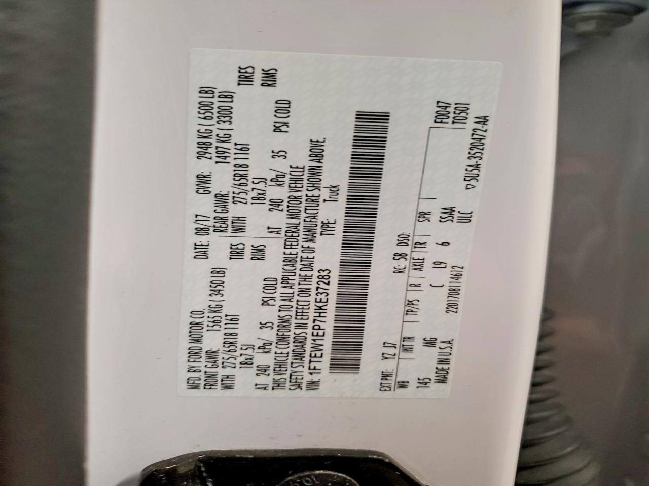 2017 Ford F150 Supercrew