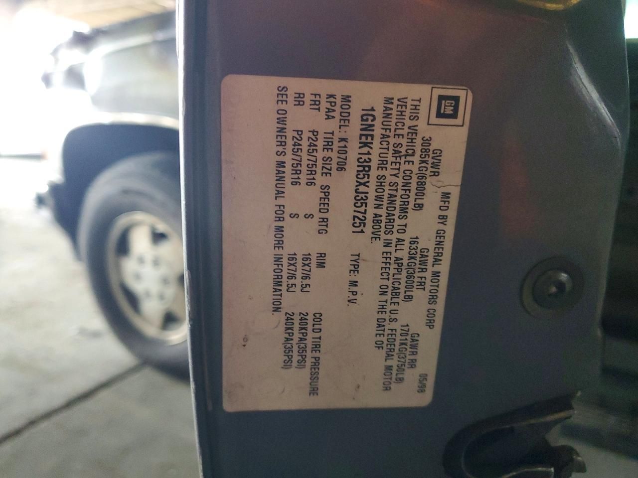 1999 Chevrolet Tahoe K1500