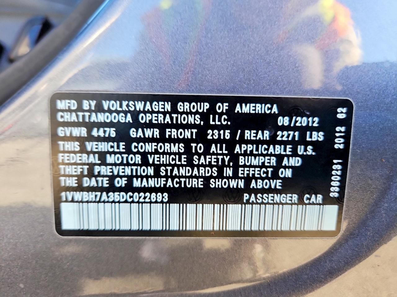 2013 Volkswagen Passat se