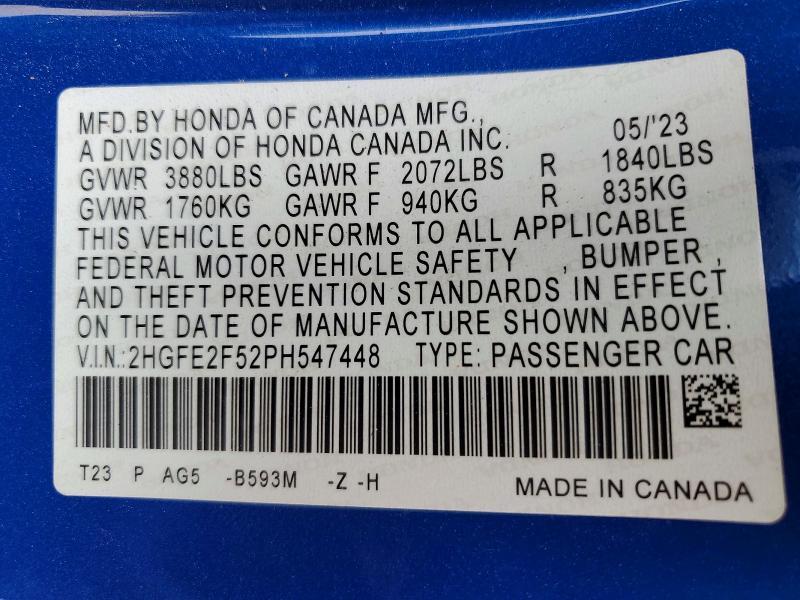 2023 Honda Civic Sport