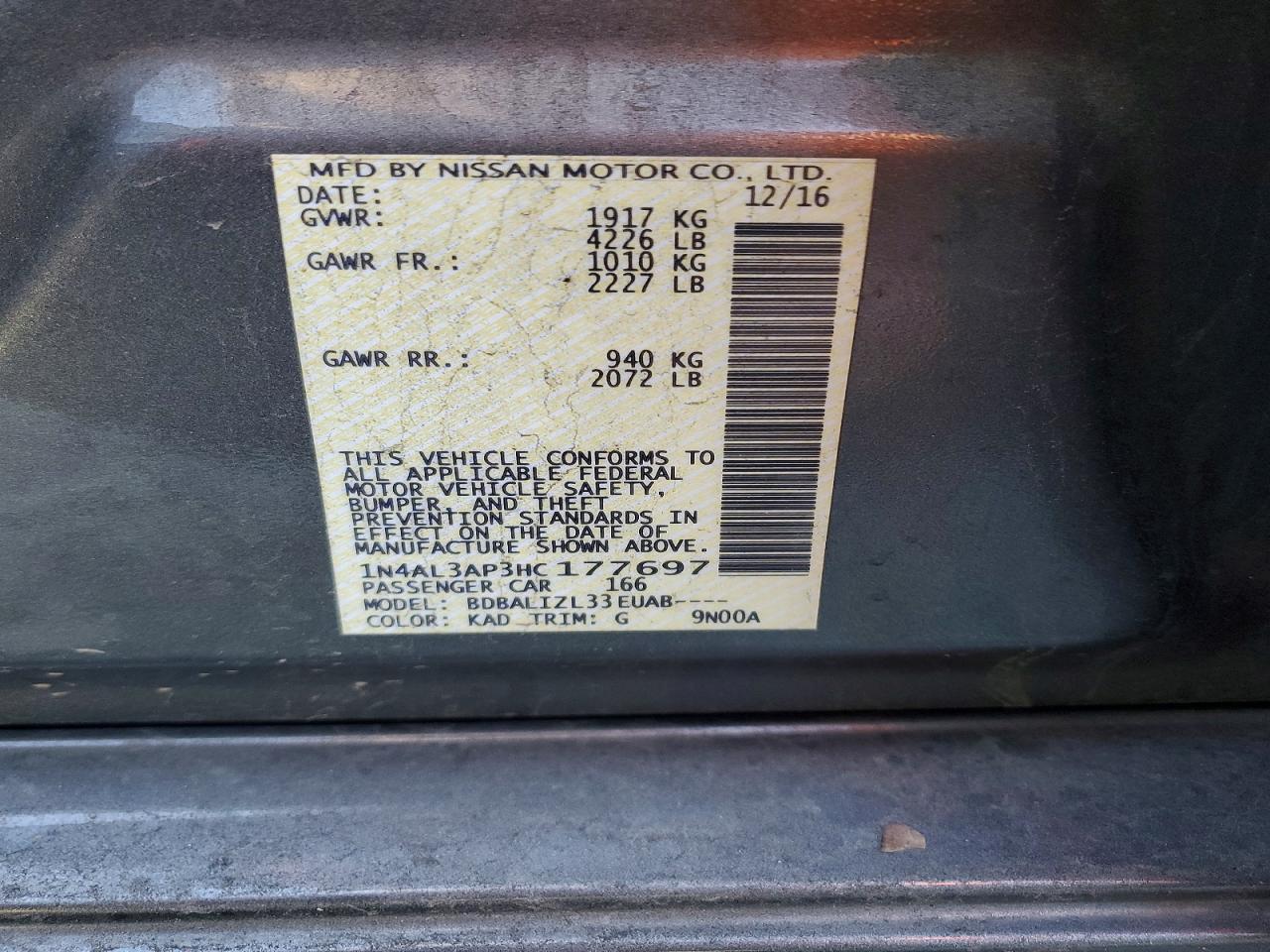 2017 Nissan Altima 2.5