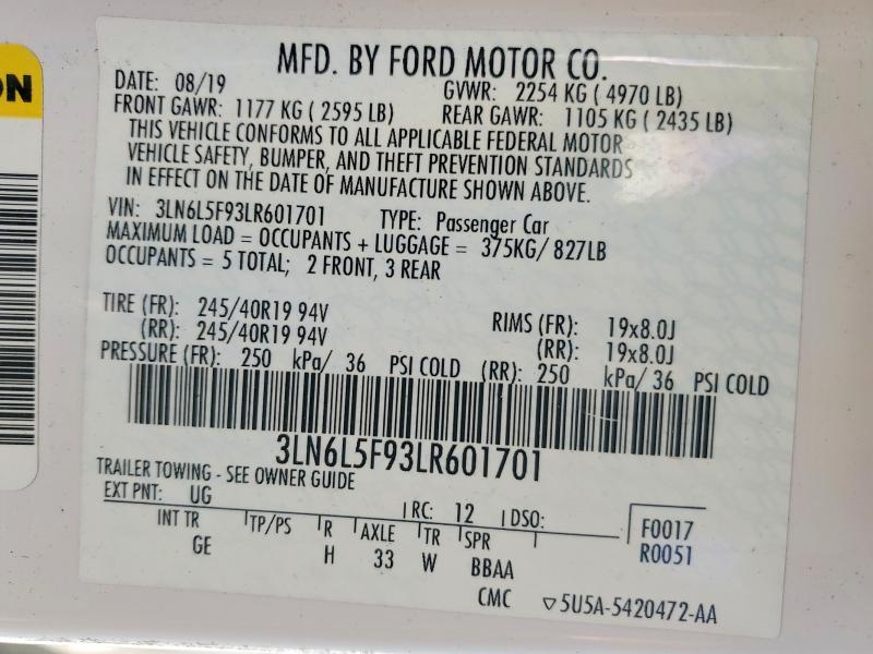 2020 Lincoln Mkz Reserve