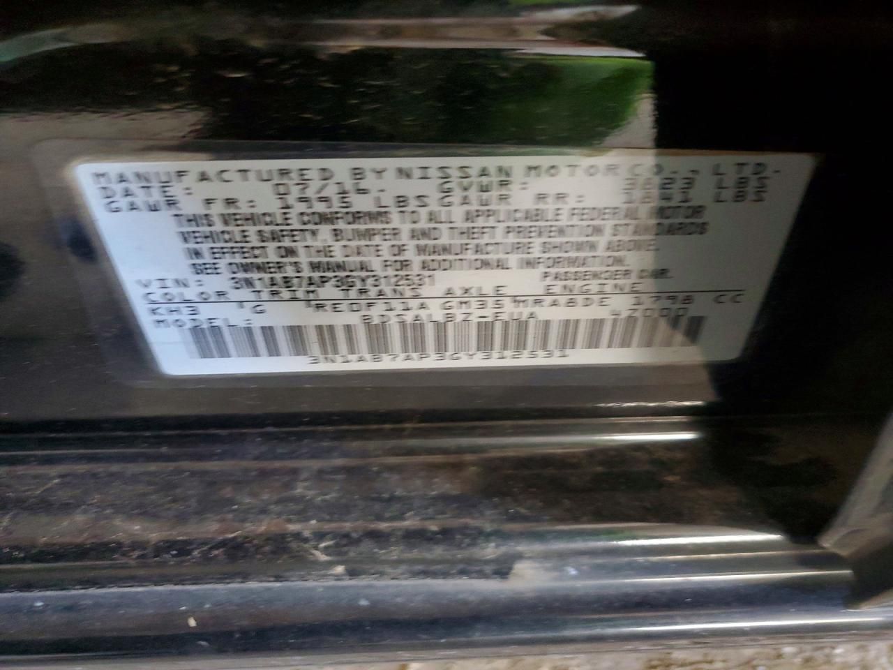 2016 Nissan Sentra s