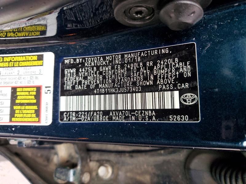 2018 Toyota Camry le