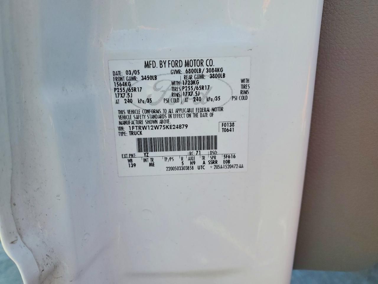 2005 Ford F150 Supercrew