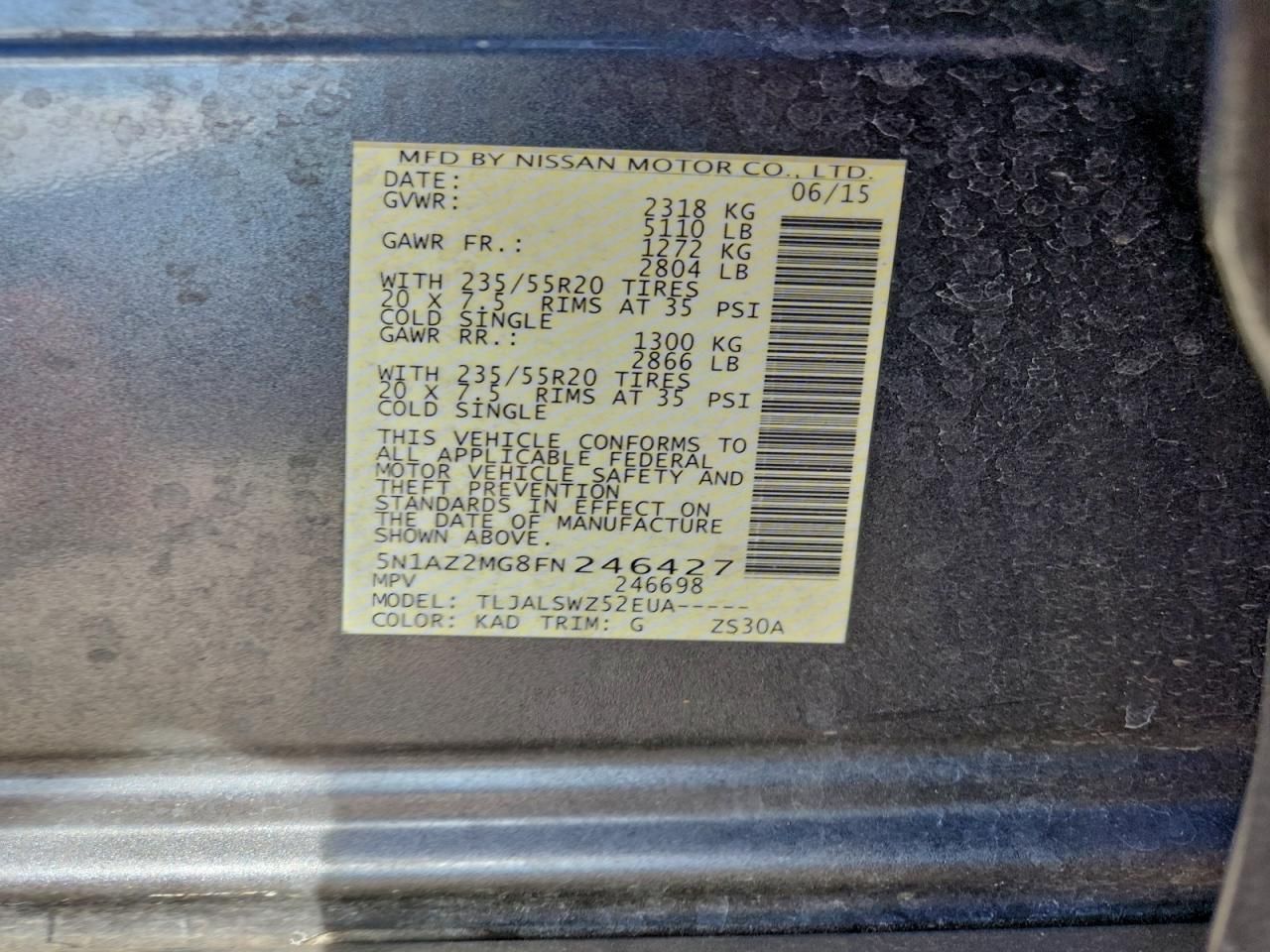 2015 Nissan Murano s