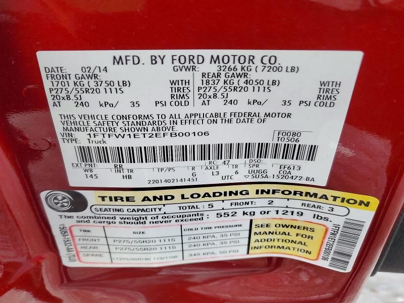 2014 Ford F150 Supercrew