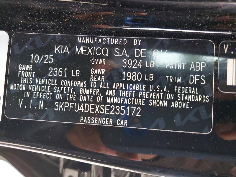 2025 KIA K4 ex