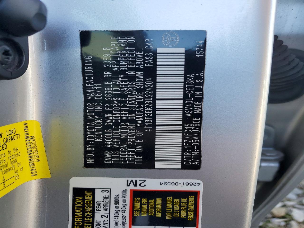 2011 Toyota Camry Base