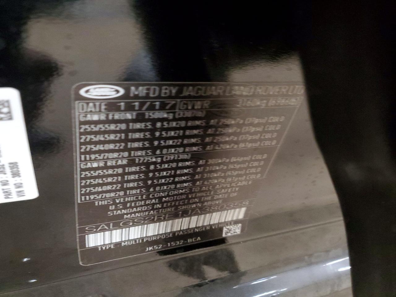 2018 Land Rover Range Rover Supercharged