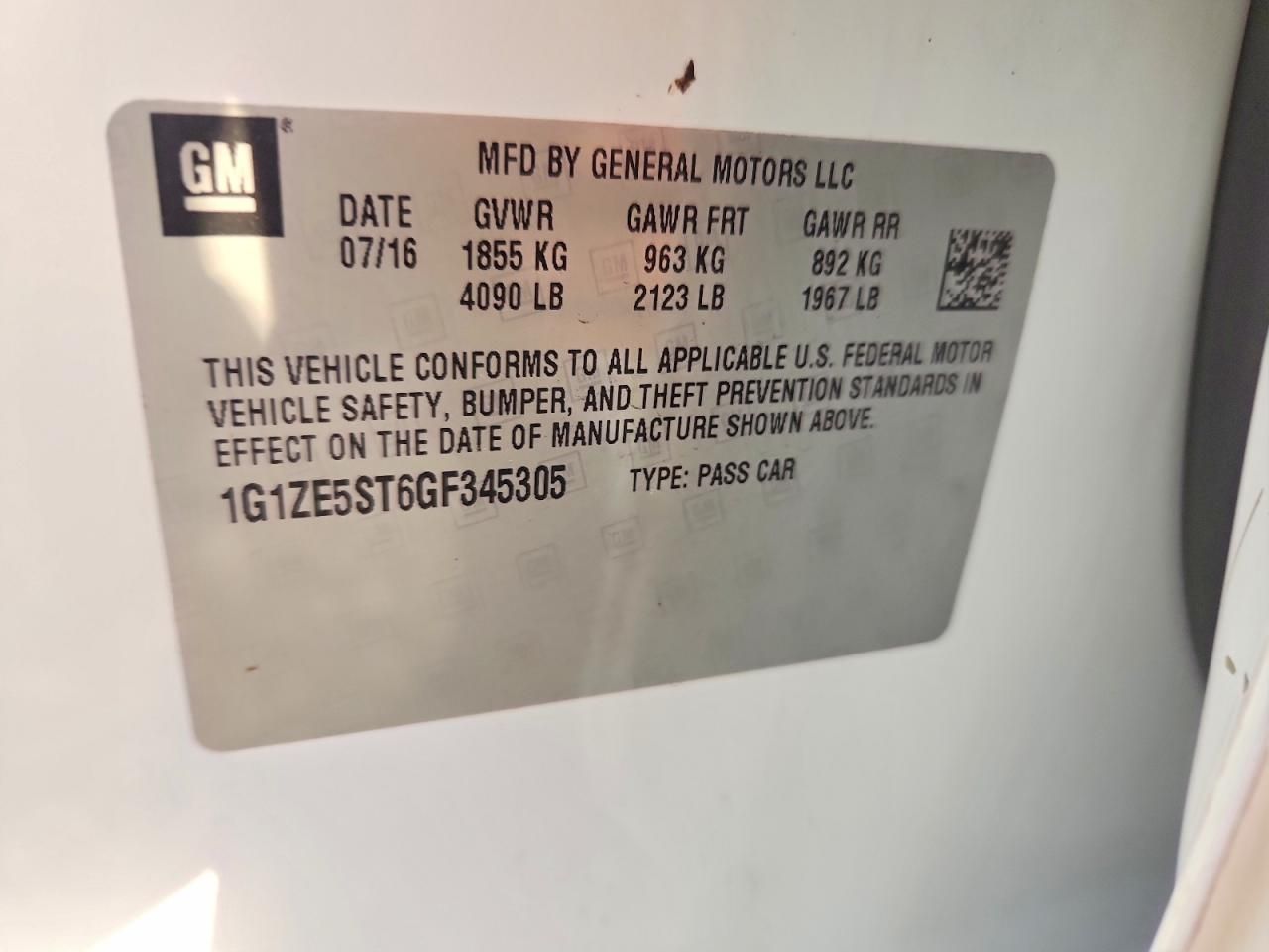 2016 Chevrolet Malibu lt