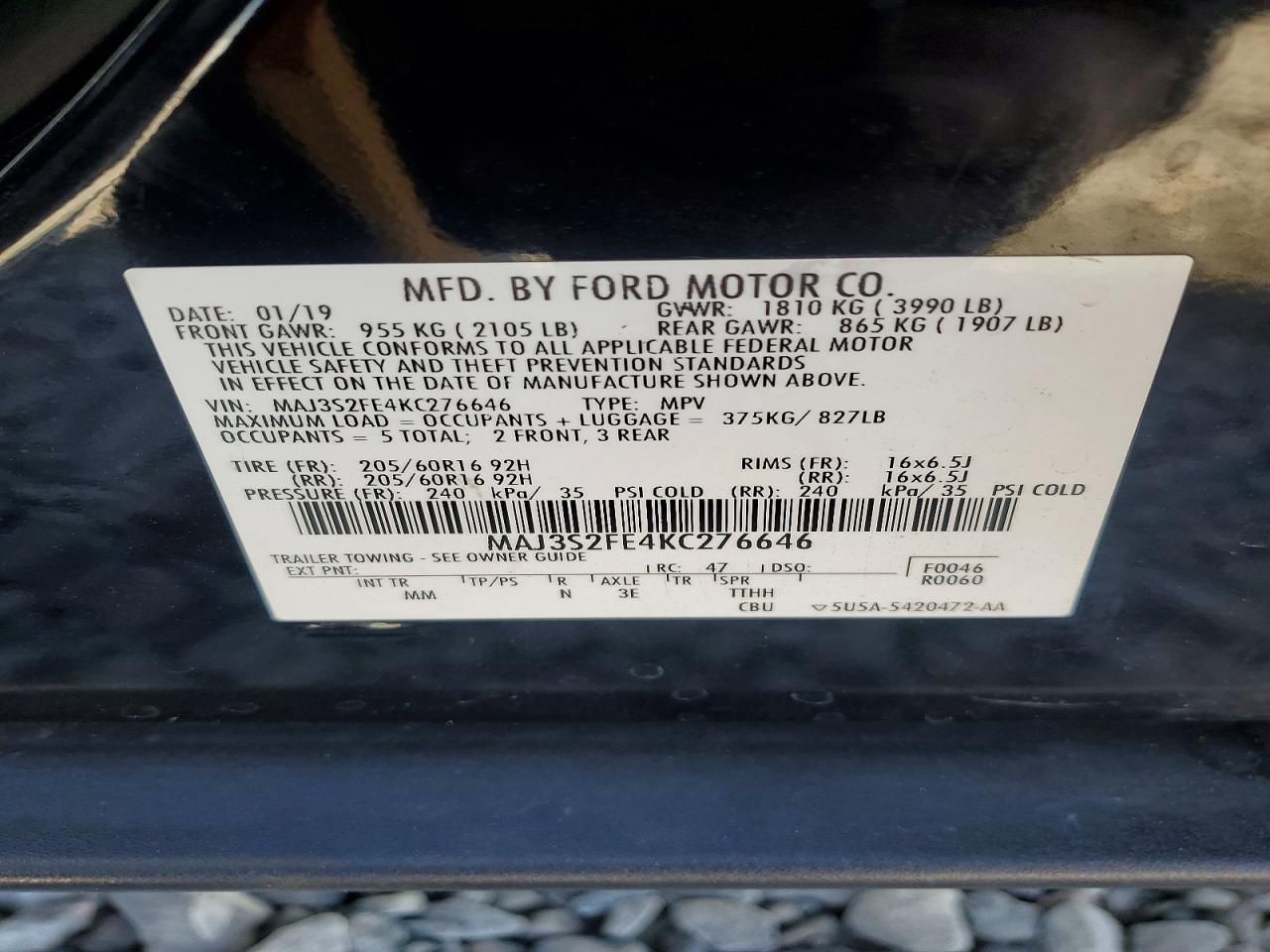 2019 Ford Ecosport s