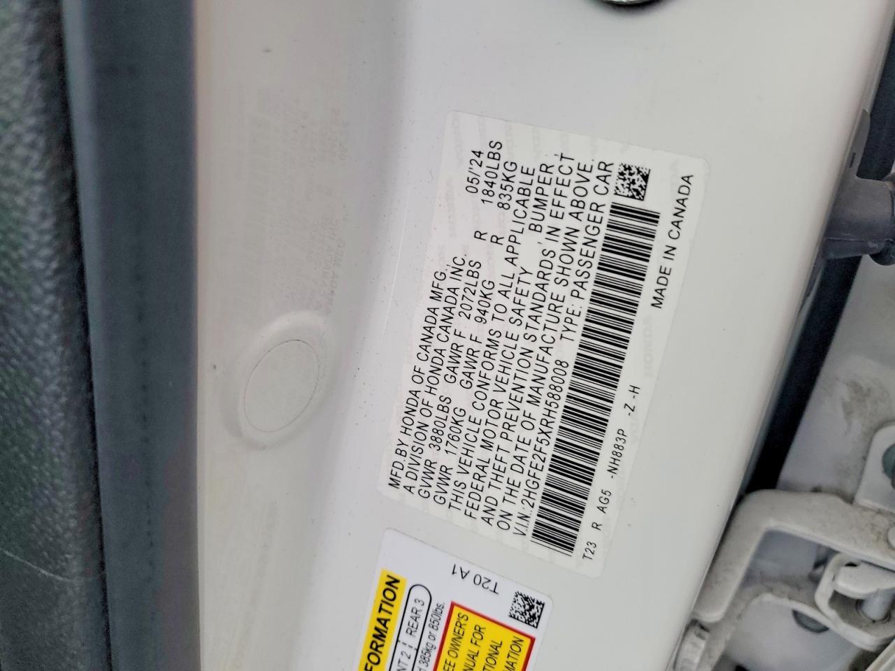 2024 Honda Civic Sport
