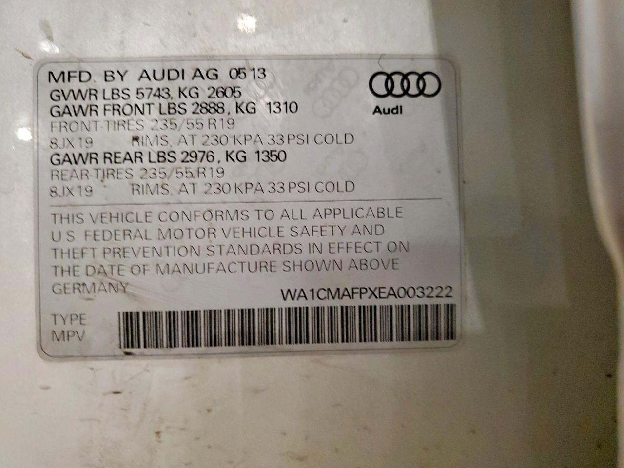 2014 Audi Q5 tdi Premium Plus