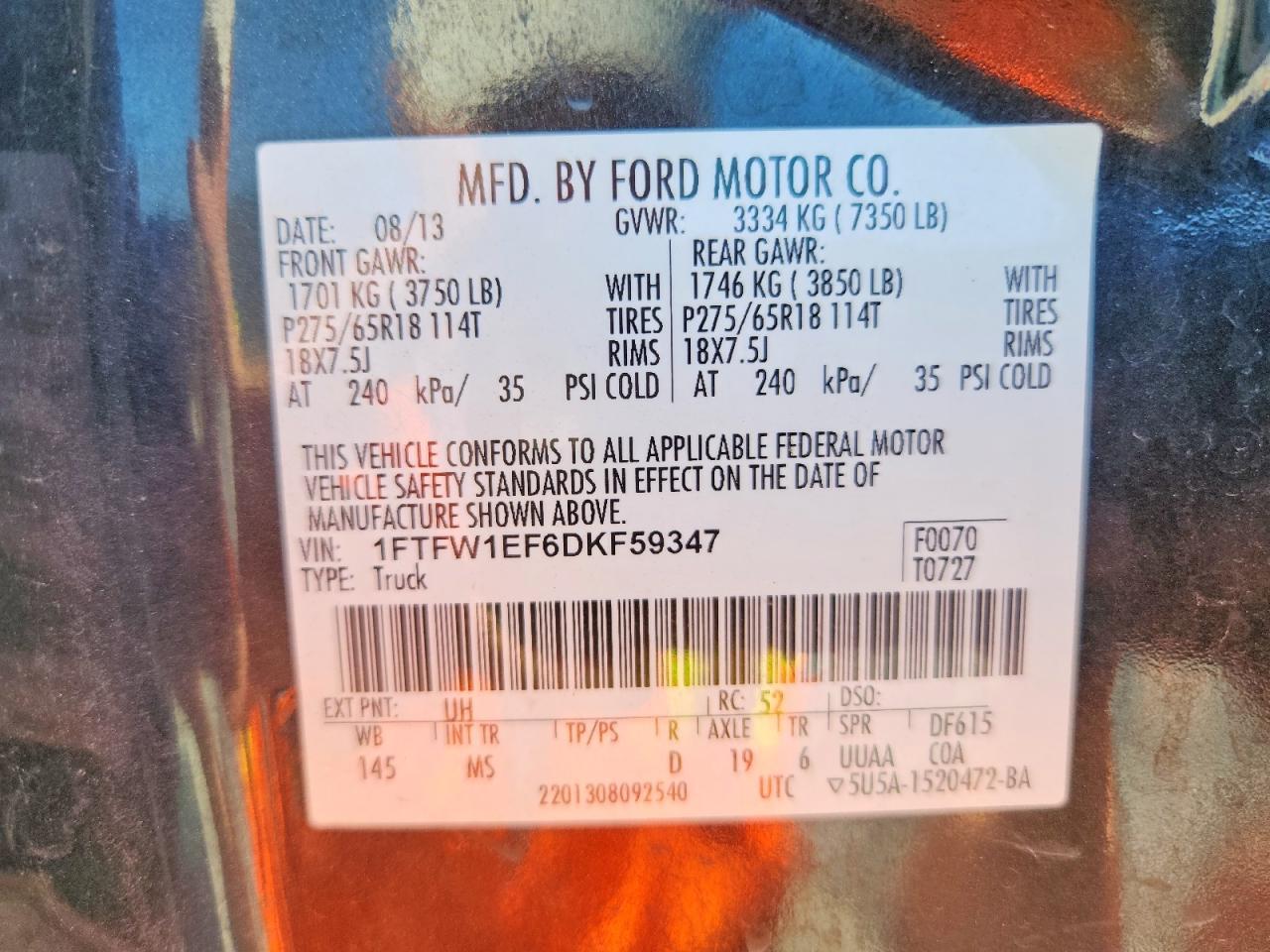 2013 Ford F150 Supercrew