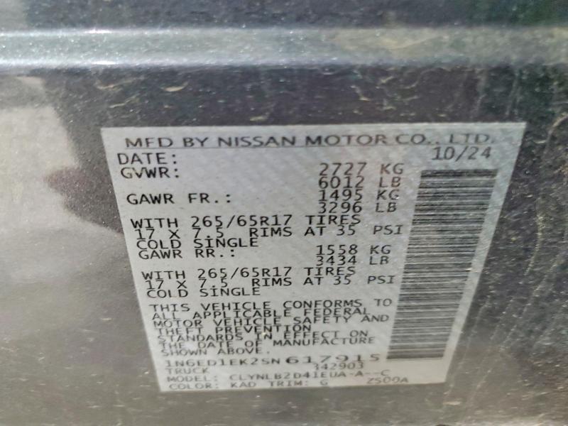 2025 Niss Frontier s