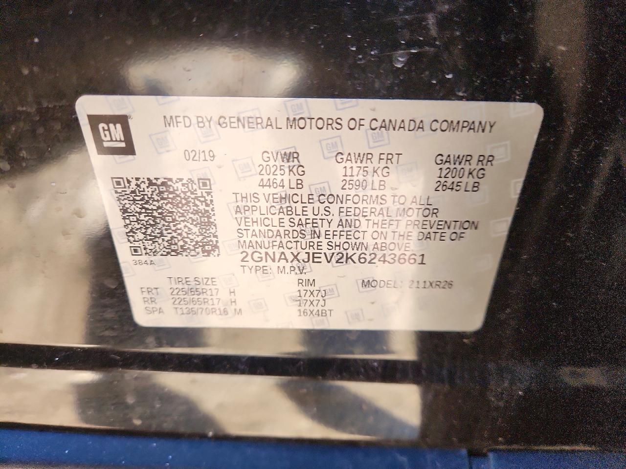 2019 Chevrolet Equinox lt