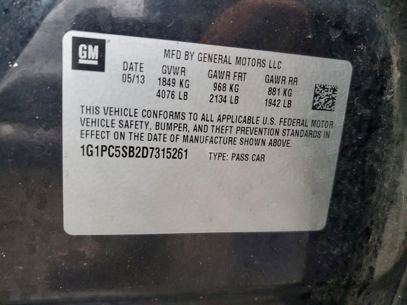 2013 Chevrolet Cruze lt